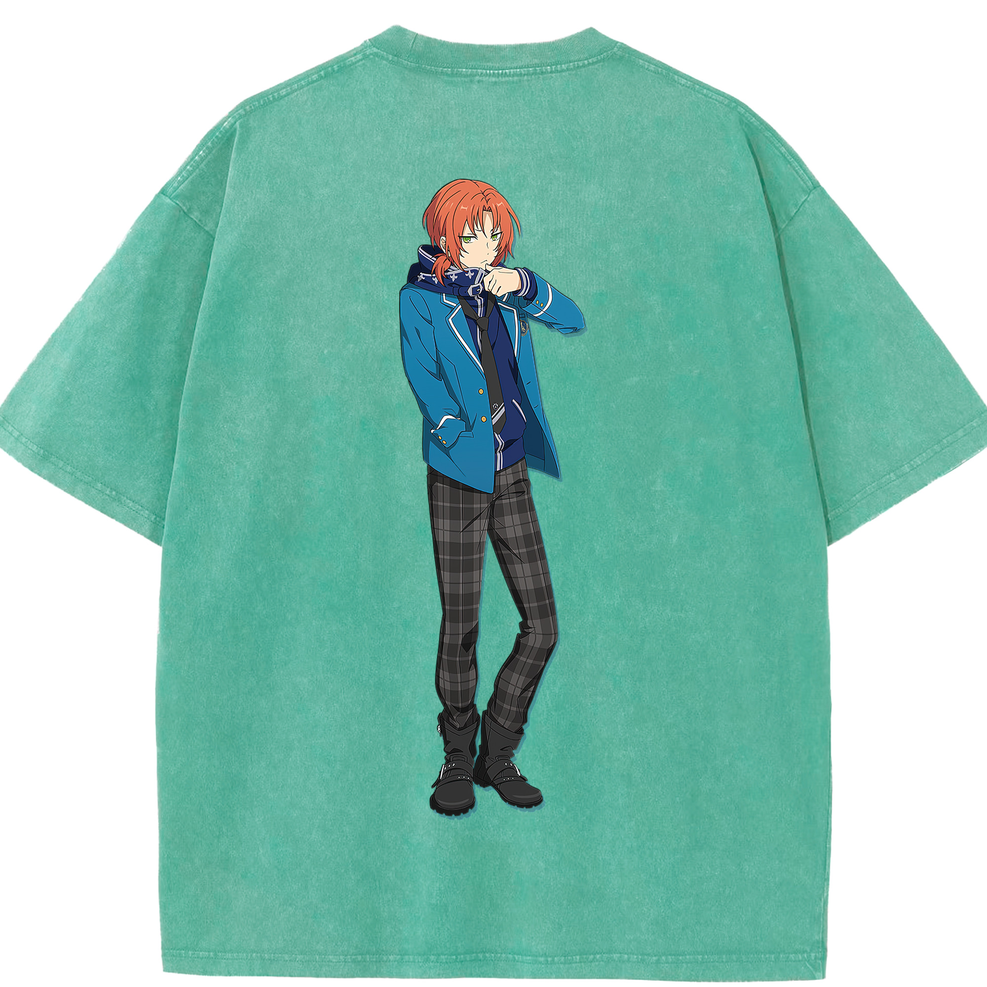 （画像用） あんさんぶるスターズ! Ensemble Stars 綿100% ヴィンテージ風 半袖Tシャツ（背面プリント）